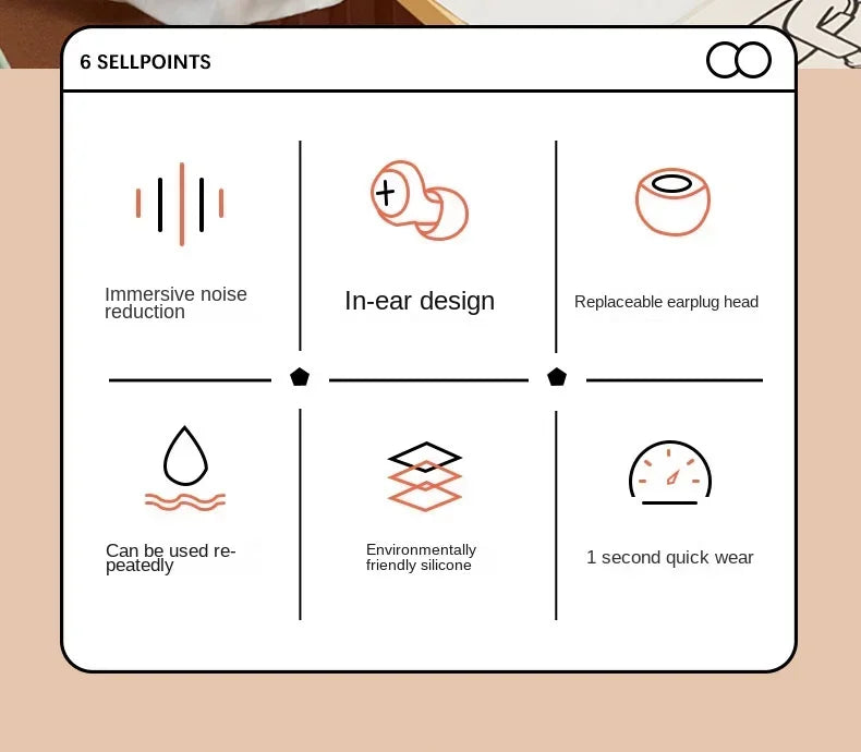 Silicone Earplug Sleep Noise Reduction Ear Plug