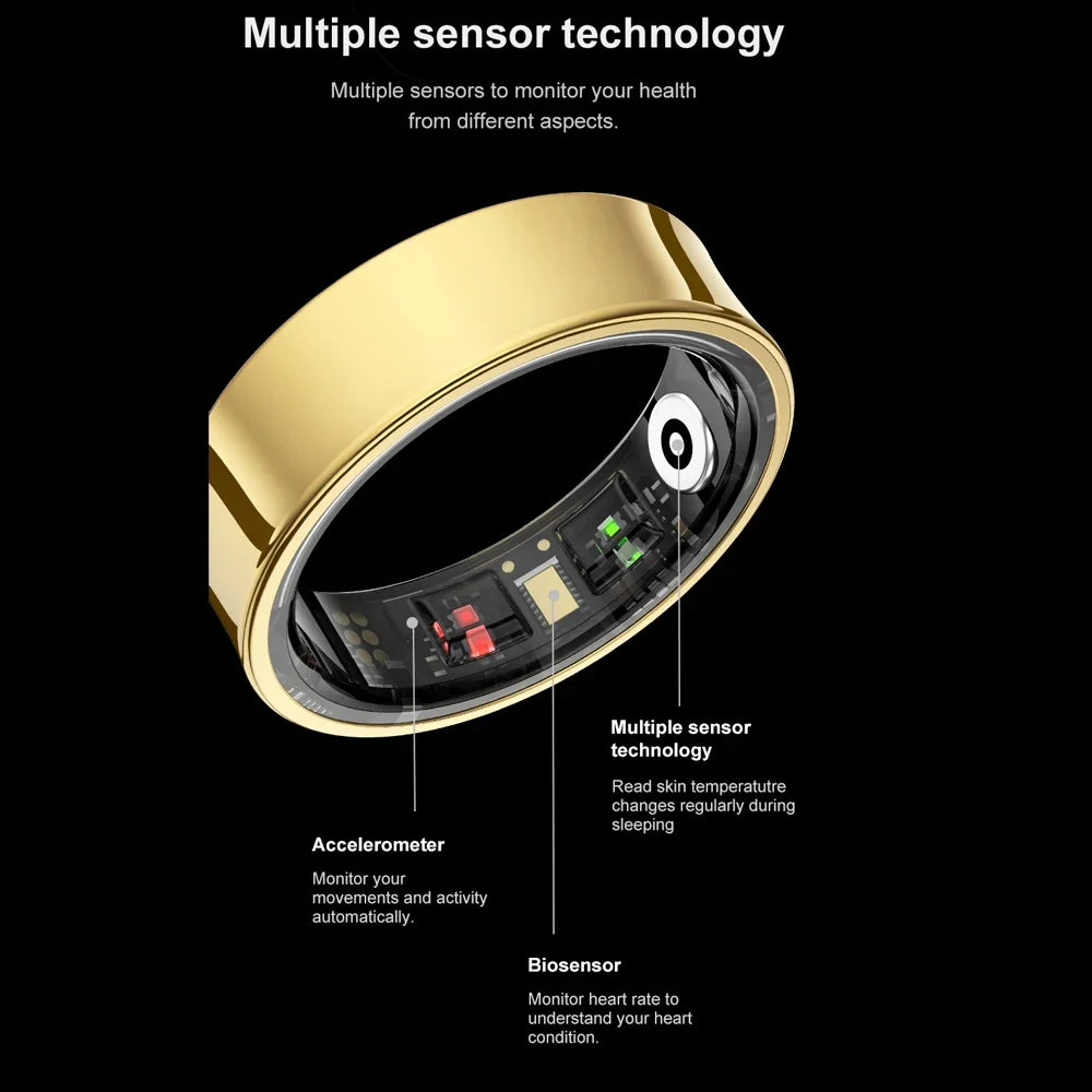 Smart Ring Unisex Skin Temperature Health Sleep Monitor
