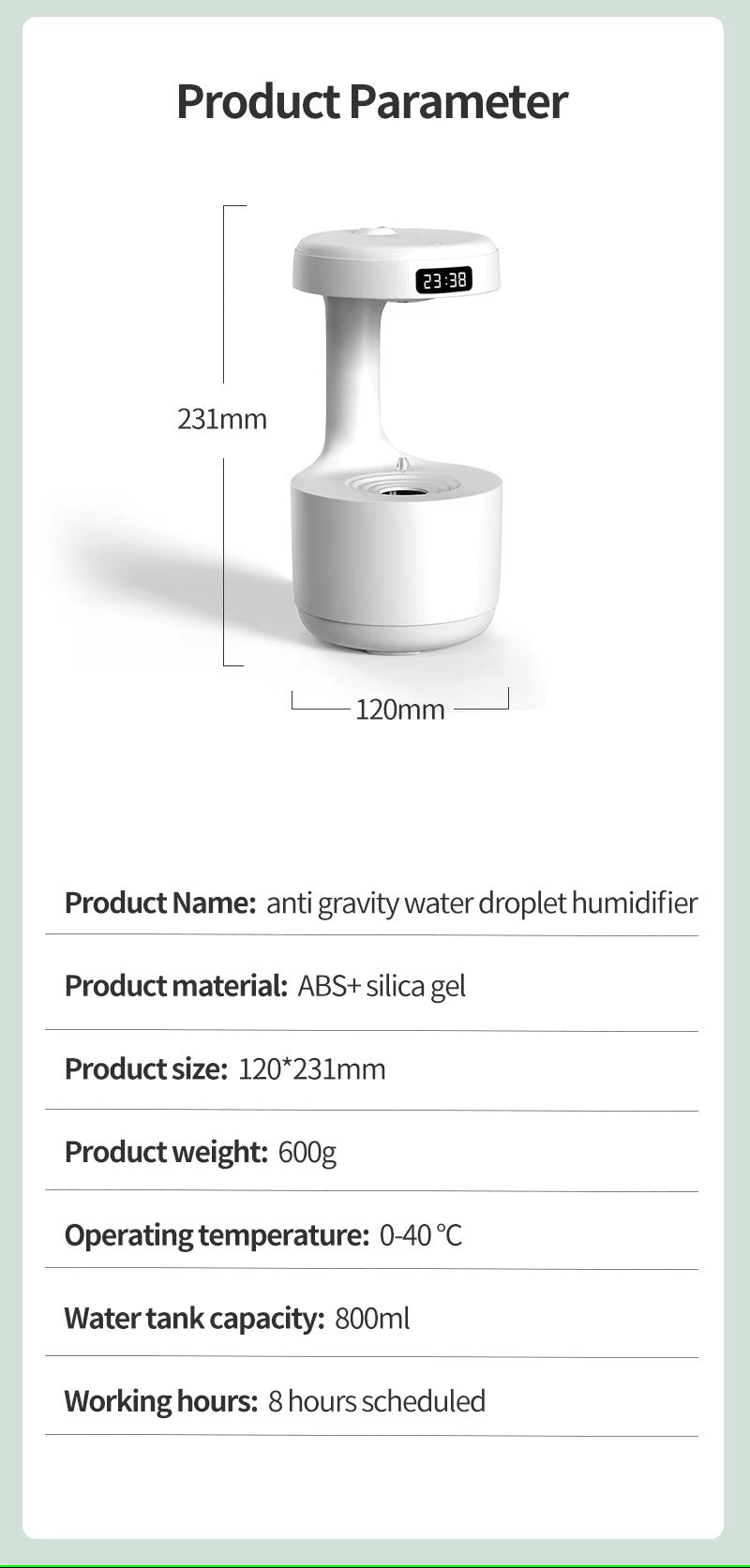 Anti-Gravity Humidifier