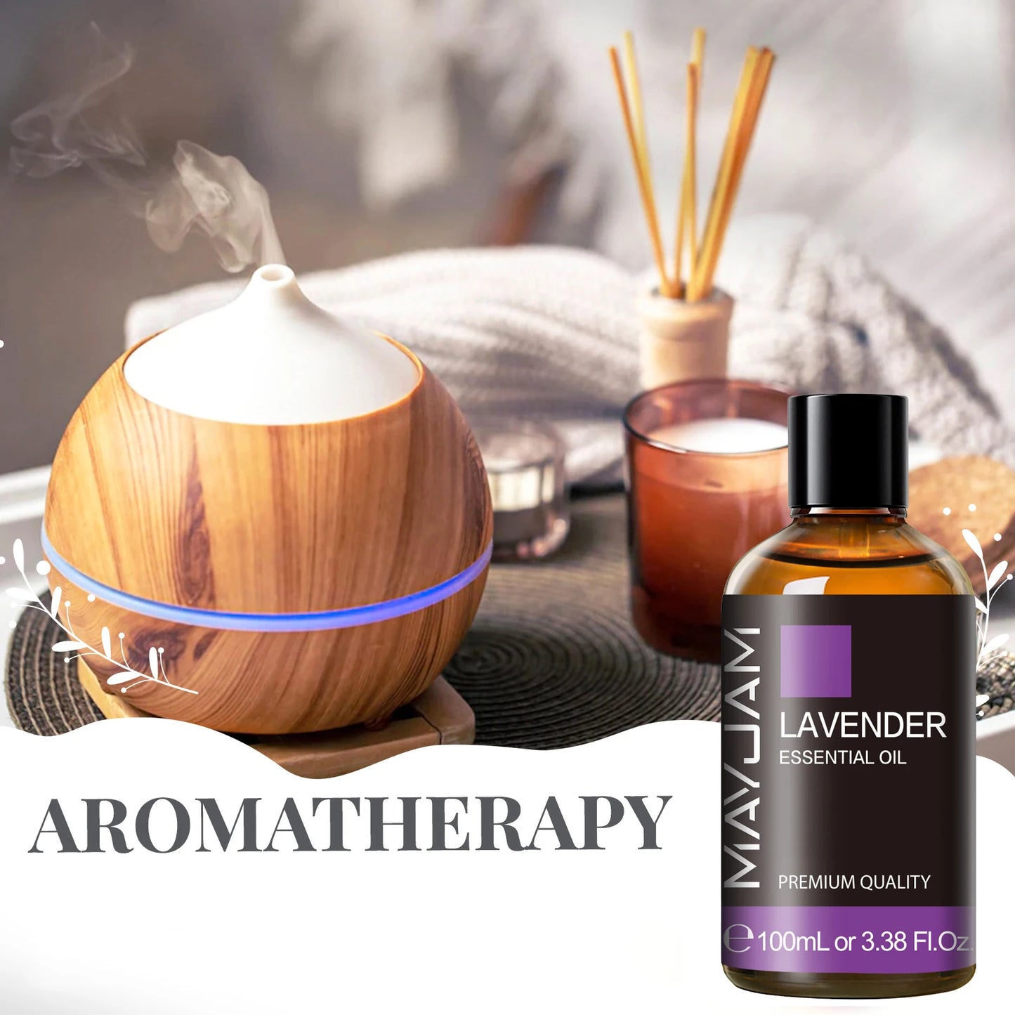 100ML Pure Natural Plants Essential Oil For Aromatic Diffuser
