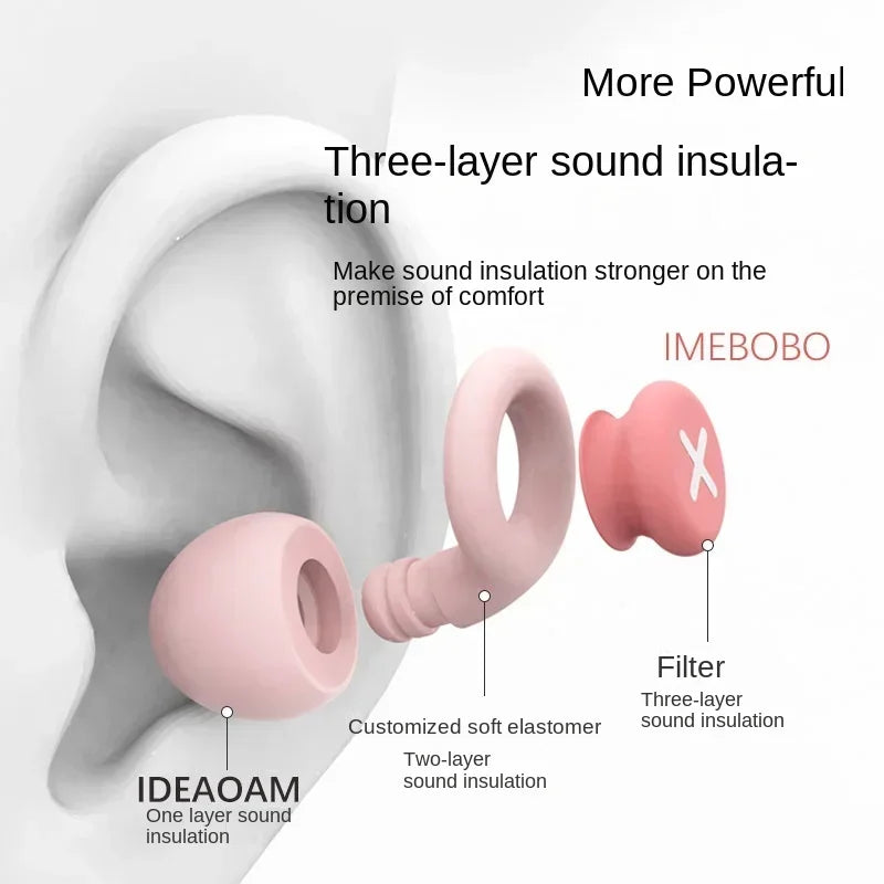 Silicone Earplug Sleep Noise Reduction Ear Plug