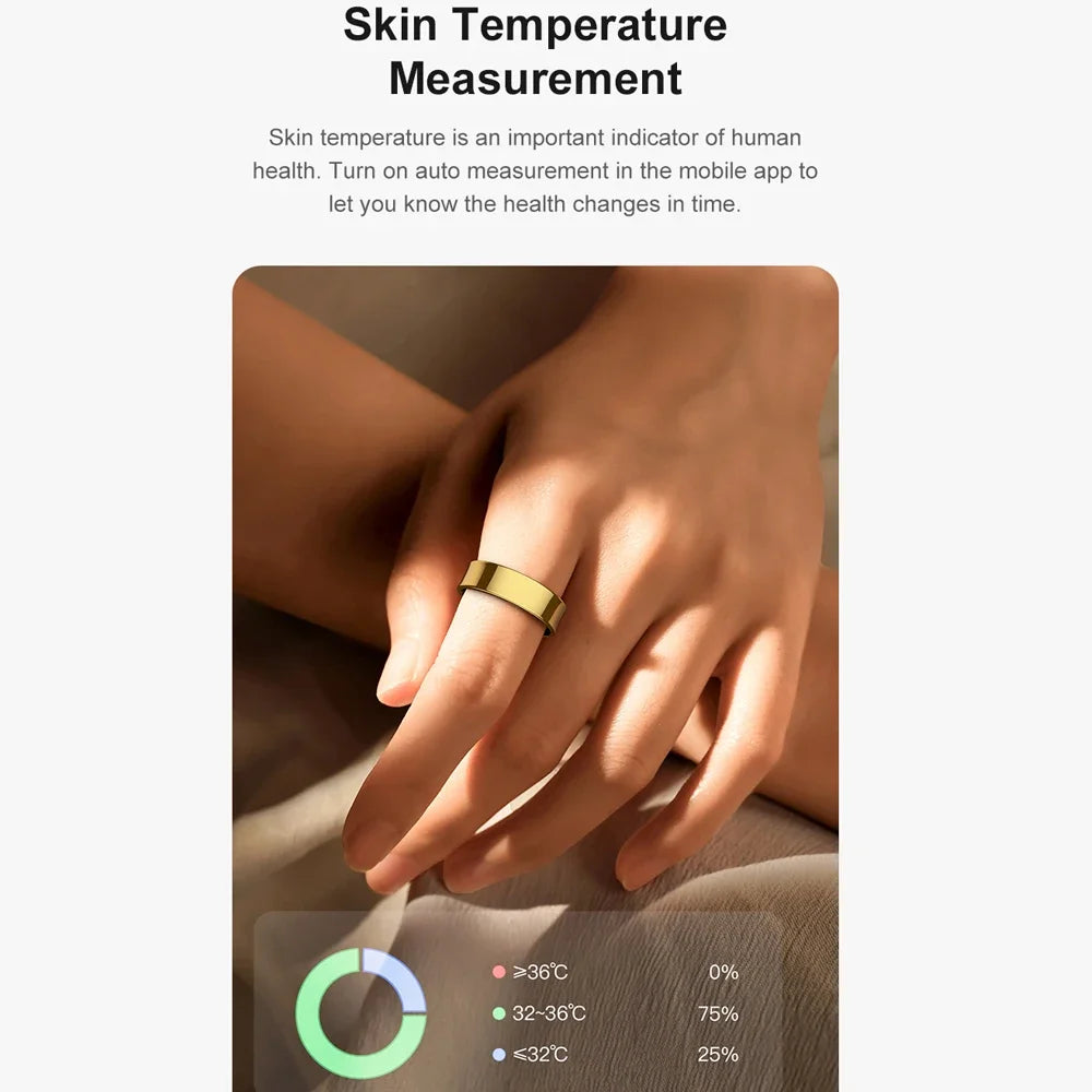 Smart Ring Unisex Skin Temperature Health Sleep Monitor